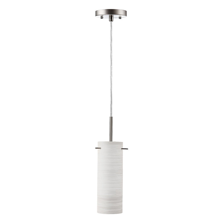 Frosted glass cylinder pendant light clearance