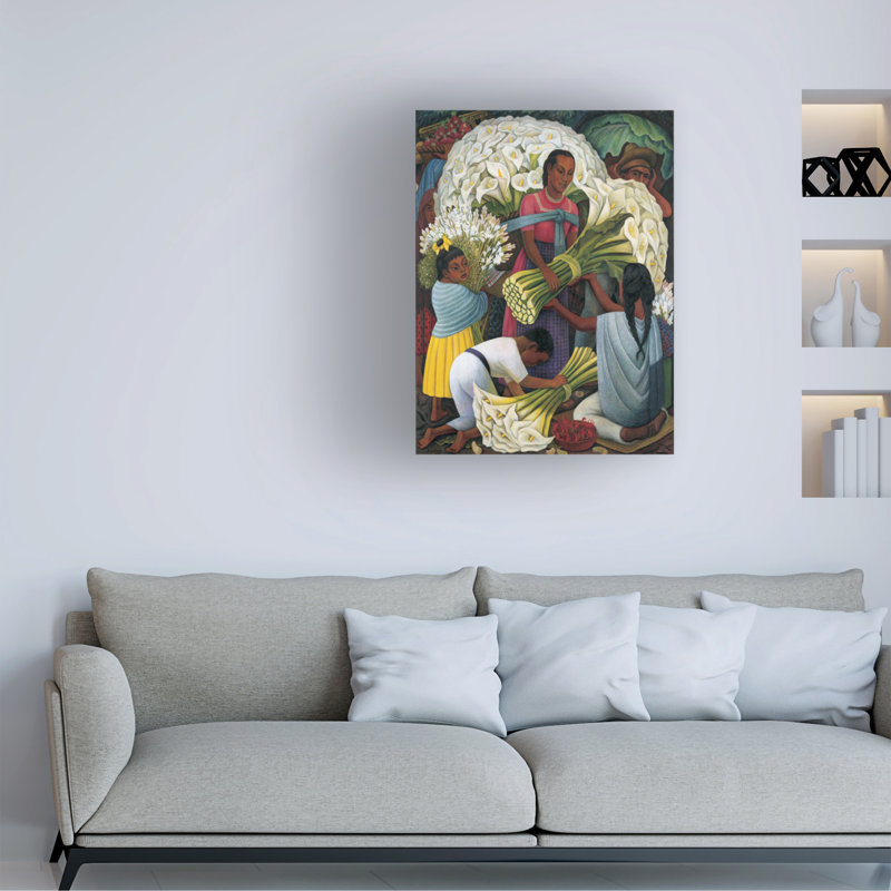 The Flower Vendor' by Diego Rivera Print on Wrapped Canvas