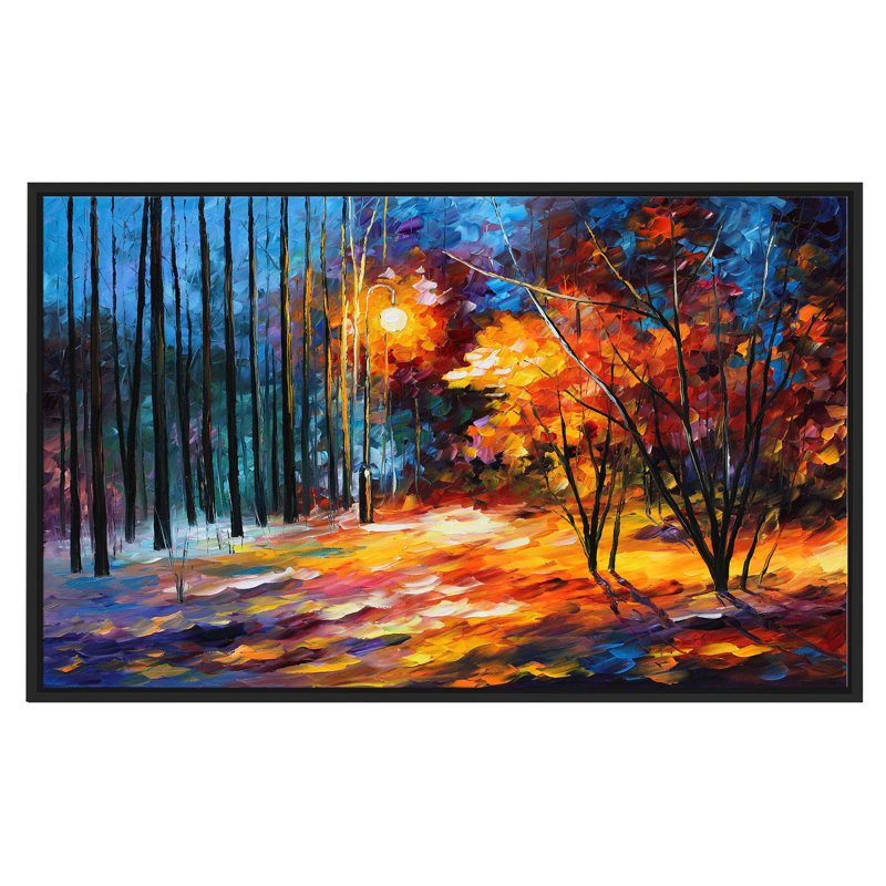 Winston Porter Shadows On Snow Framed Oil Painting Print On