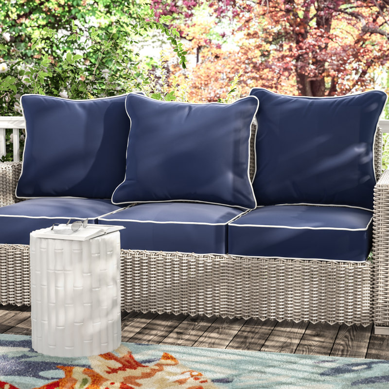 Beachcrest Home Ginsberg Indoor Outdoor Sunbrella Seat Back