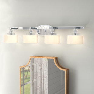 Small Bathroom Light Fixtures Wayfair Rozella 4 Light Metal Fixture Vanity