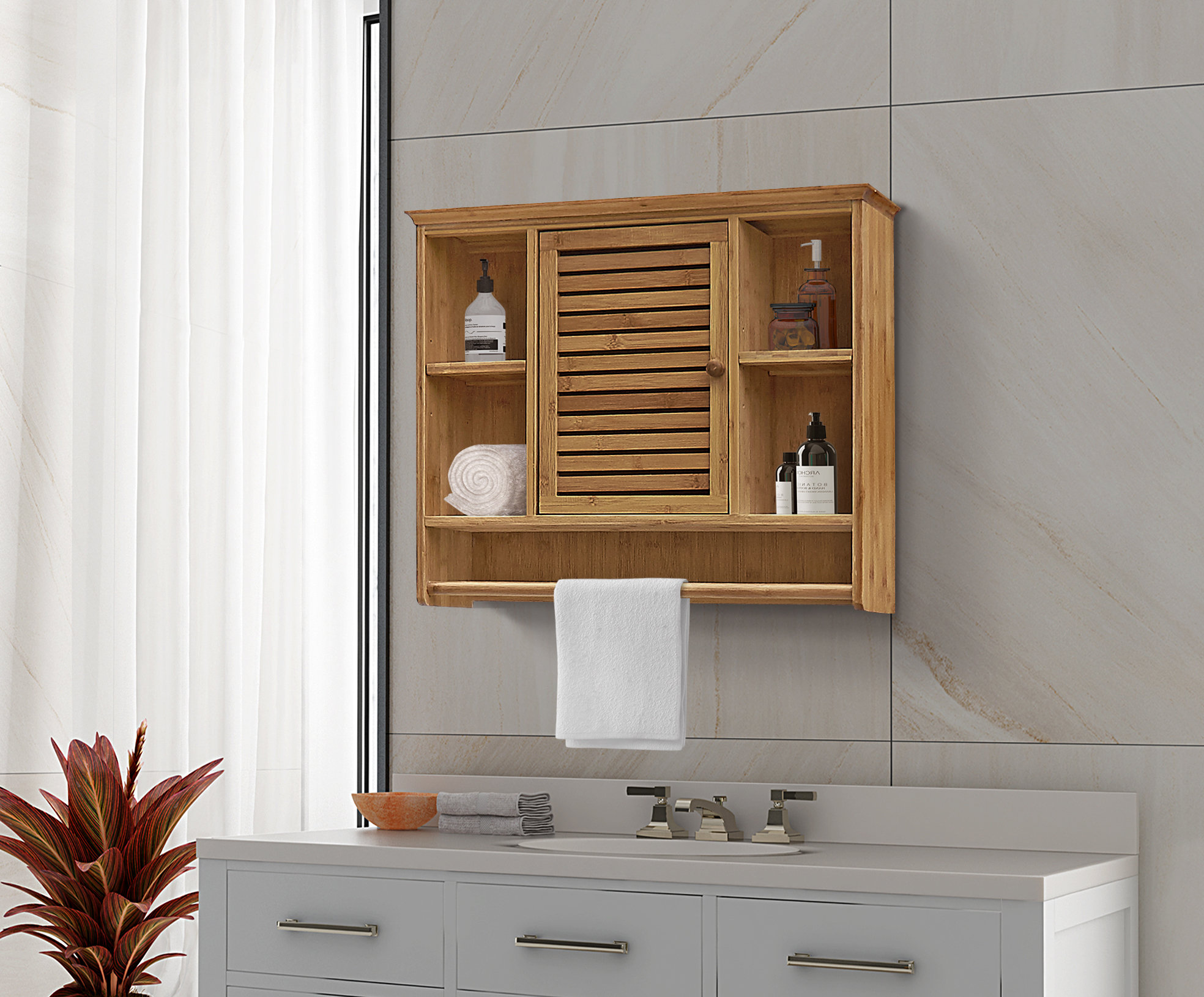 Red Barrel Studio Breena 25 6 W X 21 5 H X 7 D Solid Wood Wall Mounted Bathroom Cabinet Reviews Wayfair