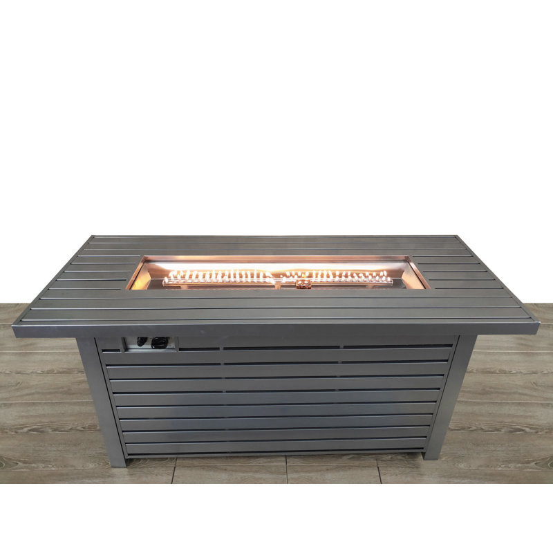 Rosecliff Heights Zager Steel Propane Natural Gas Fire Pit Table Reviews Wayfair