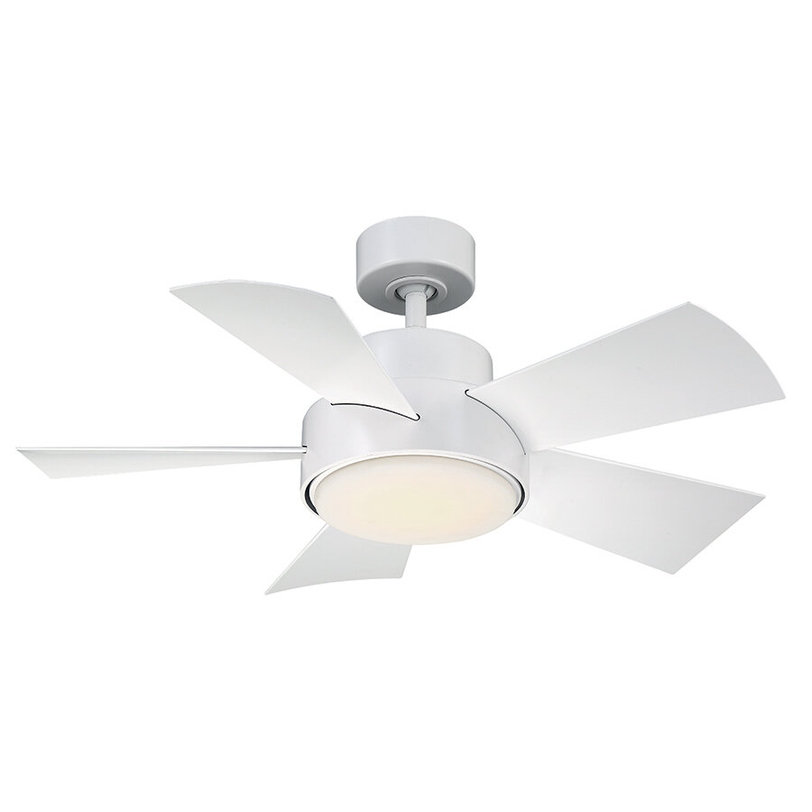 Modern Forms 38 Elf 5 Blade Outdoor Led Smart Standard Ceiling Fan With Remote Control And Light Kit Included Reviews Wayfairca