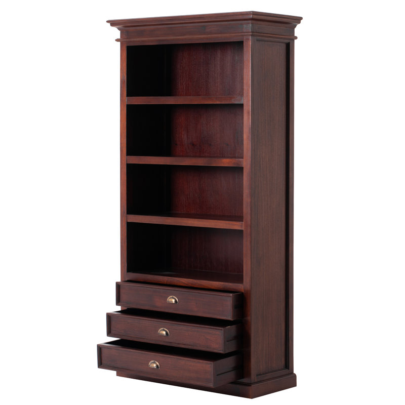 Canora Grey Kimura 74 8 H X 39 37 W Solid Wood Standard Bookcase Wayfair