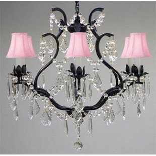 Go to store & view more images Clemence 6-Light Shaded Chandelier by Rosdorf Park