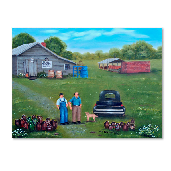 Trademark Art Craigs Pottery Shop Print On Wrapped Canvas Wayfair