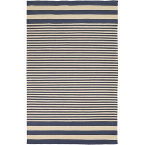 Kinslee Beige/Navy Stripe Area Rug