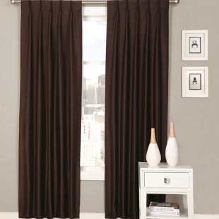 Pinch Pleat For Traverse Rod Wayfair Palace Solid Semi Sheer Pinch Pleat Curtain Panels Set Of 2