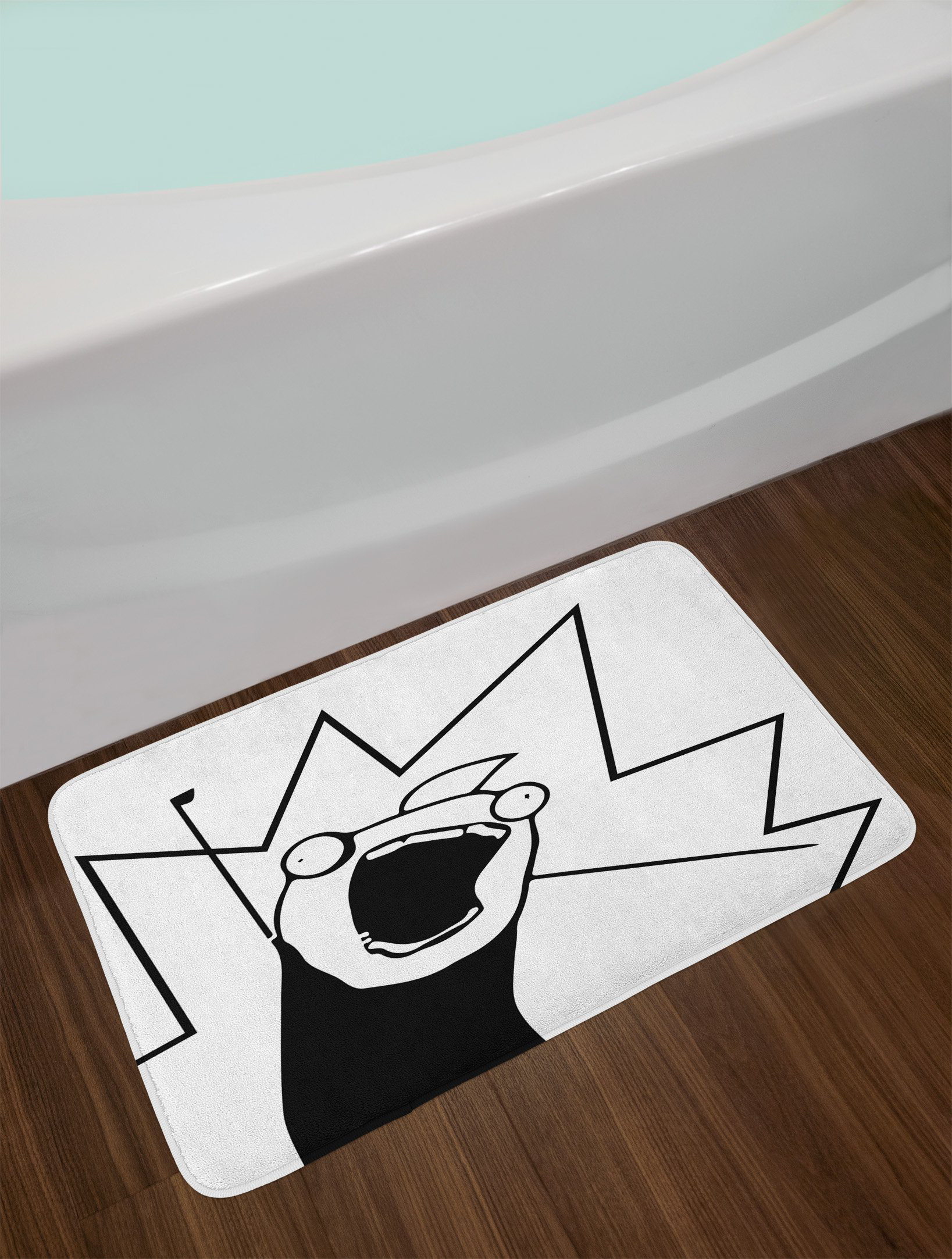 East Urban Home Humor Happy Stick Bath Rug Wayfair