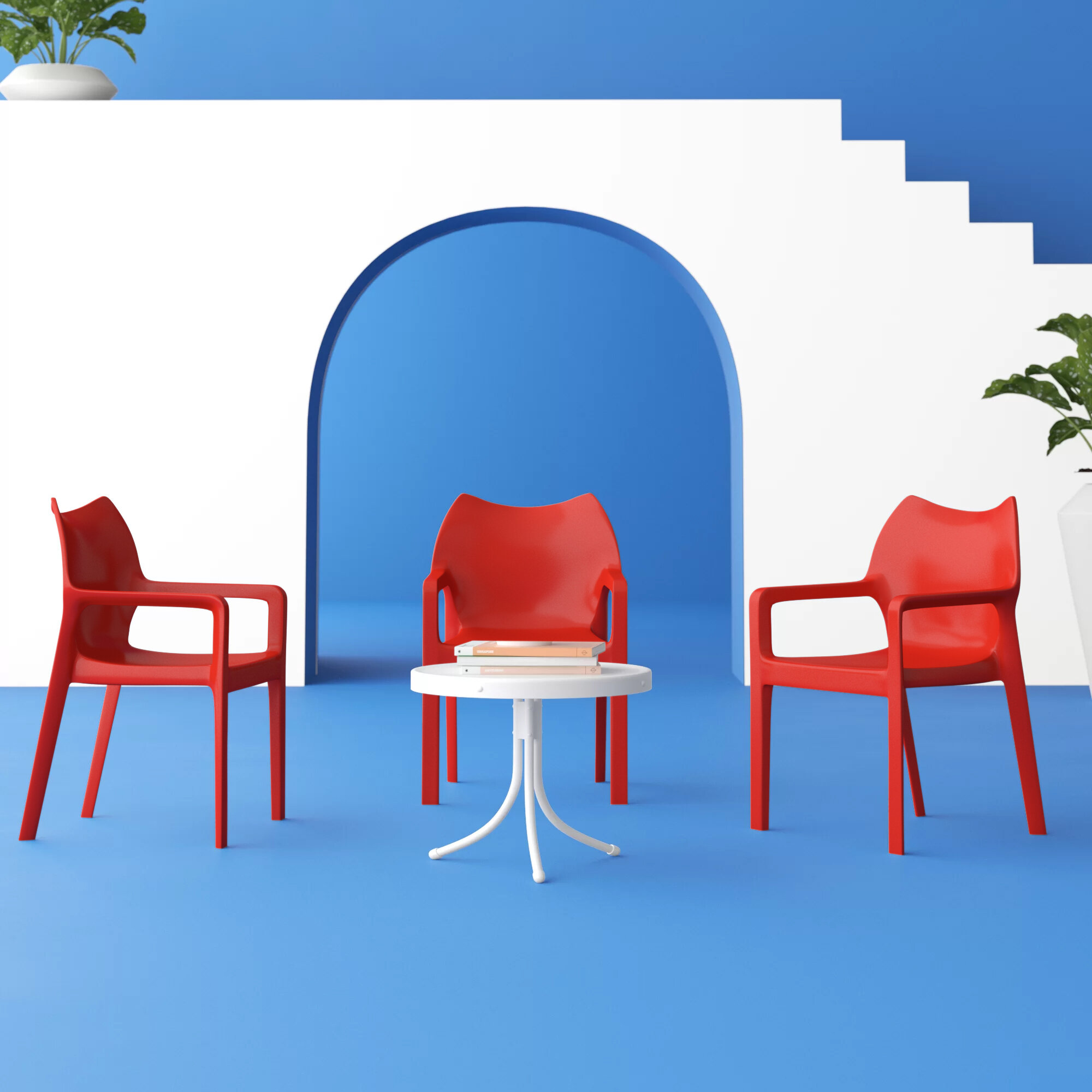 Red Patio Dining Chairs You Ll Love In 2021 Wayfair