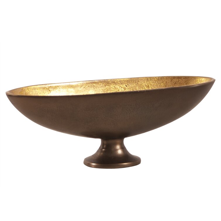 Bloomingville Decorative Metal Footed Taupe Bowl