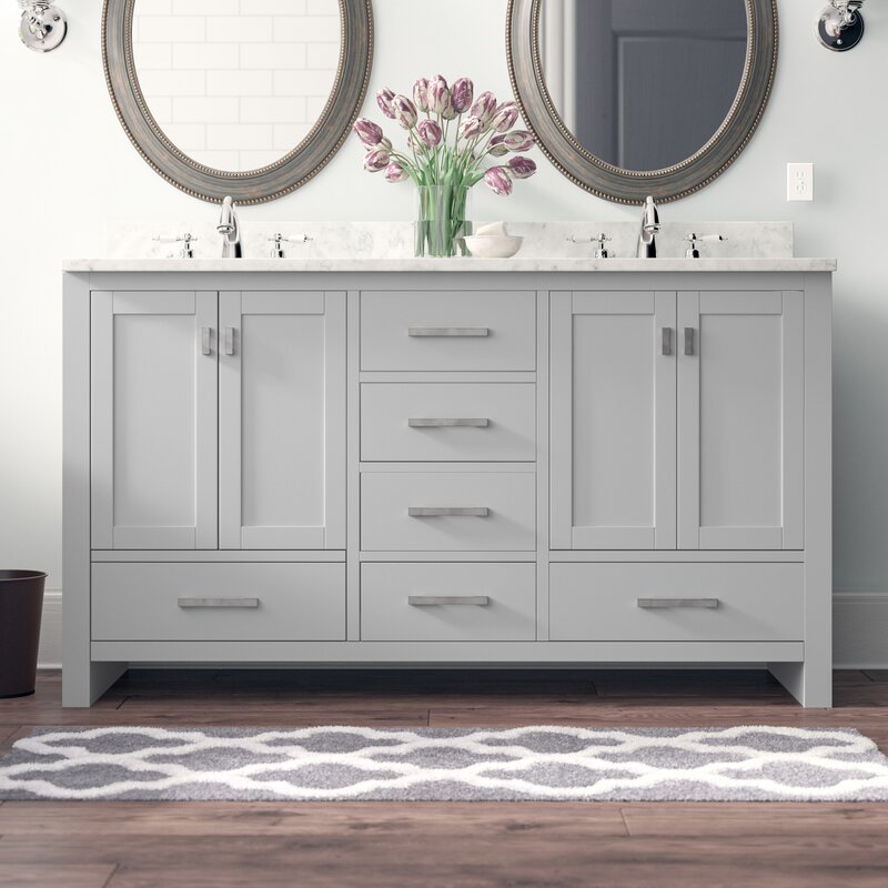 Charlton Home Poyen 60 Double Vanity Base Only Reviews Wayfair