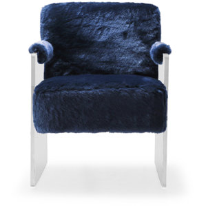 Pamella Fur Armchair by Everly Quinn