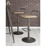 Moa Adjustable Height Swivel Bar Stool (Set of 2) by 17 Stories