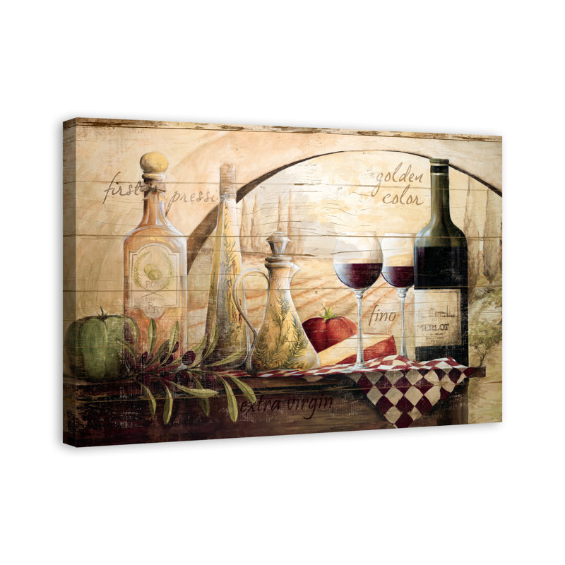 Fleur De Lis Living Tuscan Vineyard Wine Graphic Art Print On