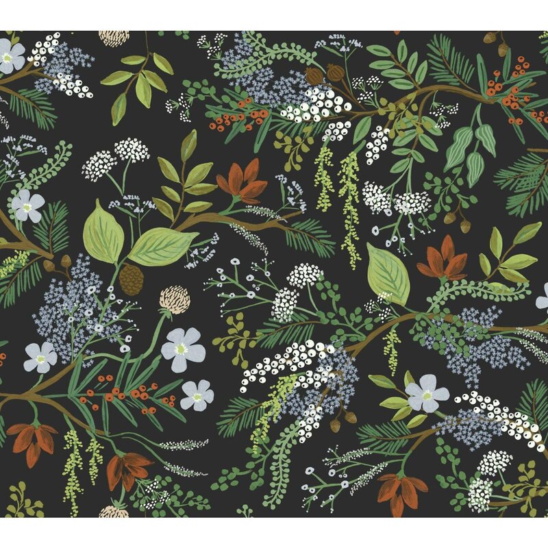 Rifle Paper Co Nama Juniper Forest 27 X 27 Wallpaper Roll Wayfair Ca