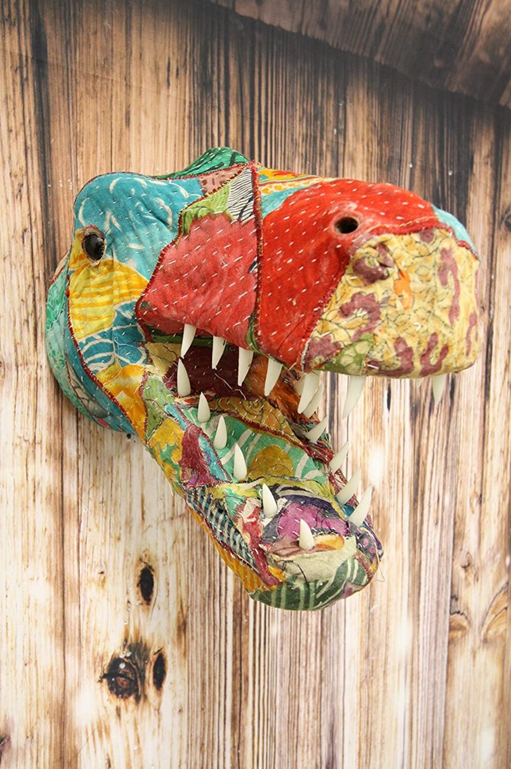 Trinx Ebros Nature Safari And Wildlife Animal Hand Stitched Paper Mache  Wrapped In Colorful Sari Fabric Wall Décor | Wayfair