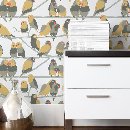 Analog 15' x 27" Lovebirds Wallpaper