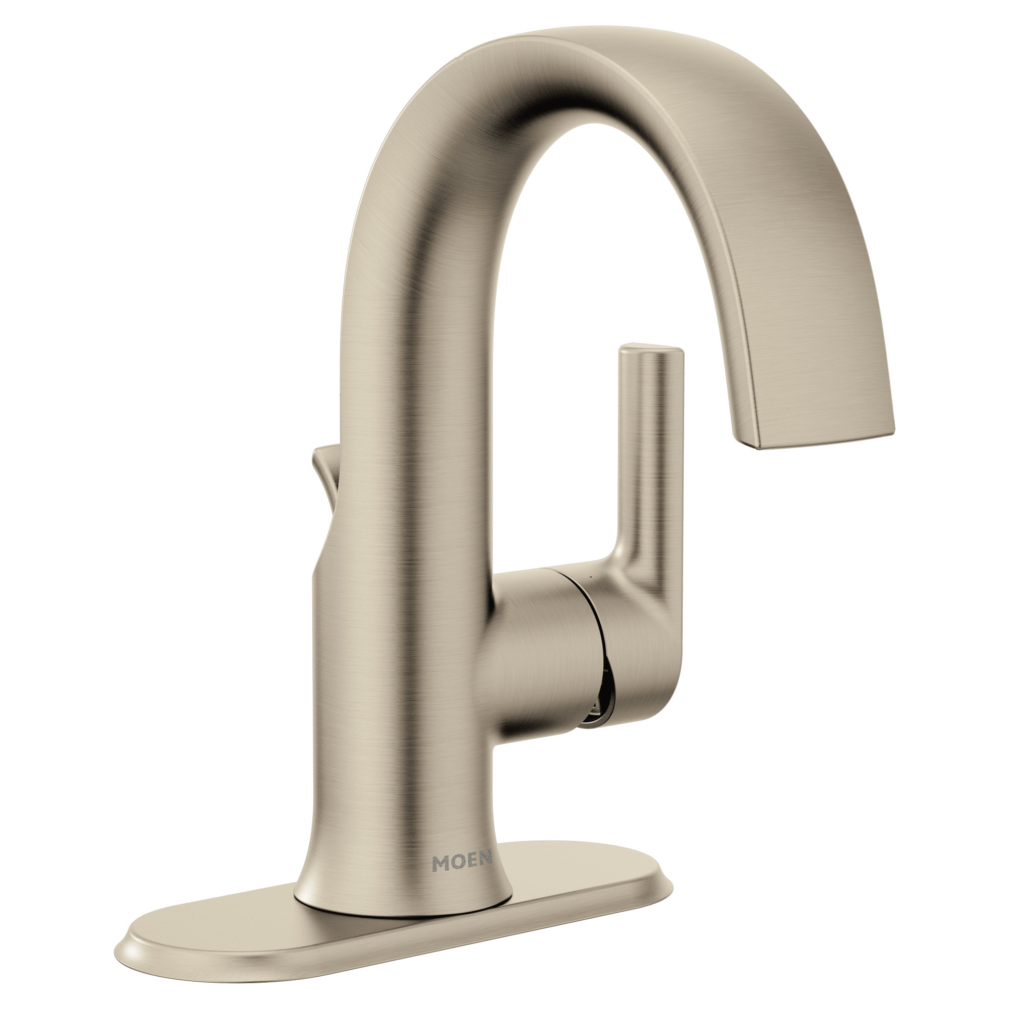 Moen Doux Single Hole Bathroom Faucet With Drain Assembly