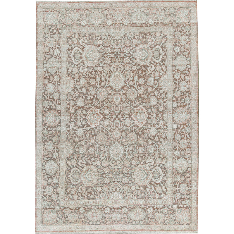 Bokara Rug Co Inc One Of A Kind Hand Knotted Beige 10 X 14 3 Area Rug Wayfair