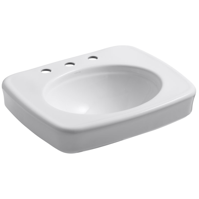 K 2340 8 0 Kohler Bancroft Ceramic 24 Pedestal Bathroom Sink