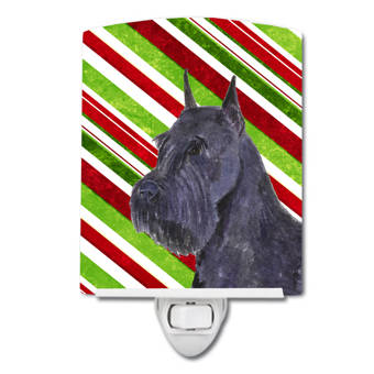 Caroline S Treasures Schnauzer Candy Cane Holiday Christmas Ceramic Night Light Wayfair