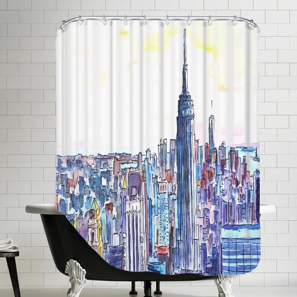 Brayden Studio Markus Bleichner Balderrama Nyc Manhattan Skyline Neu Single Shower Curtain Wayfair