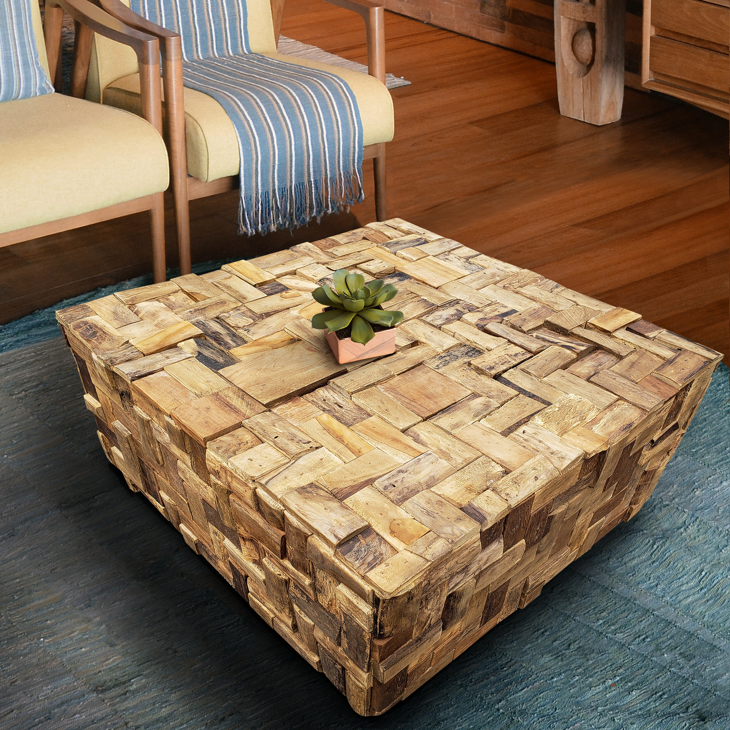 Bayou Breeze Hoang Teak Coffee Table Wayfair