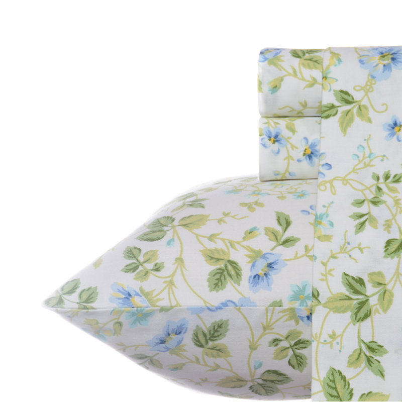 Laura Ashley Spring Bloom 300 Thread Count Floral 100 Cotton Sheet Set Reviews Wayfair Check out our laura ashley sheets selection for the very best in unique or custom, handmade pieces from our flat there are 238 laura ashley sheets for sale on etsy, and they cost $38.54 on average. spring bloom 300 thread count floral 100 cotton sheet set