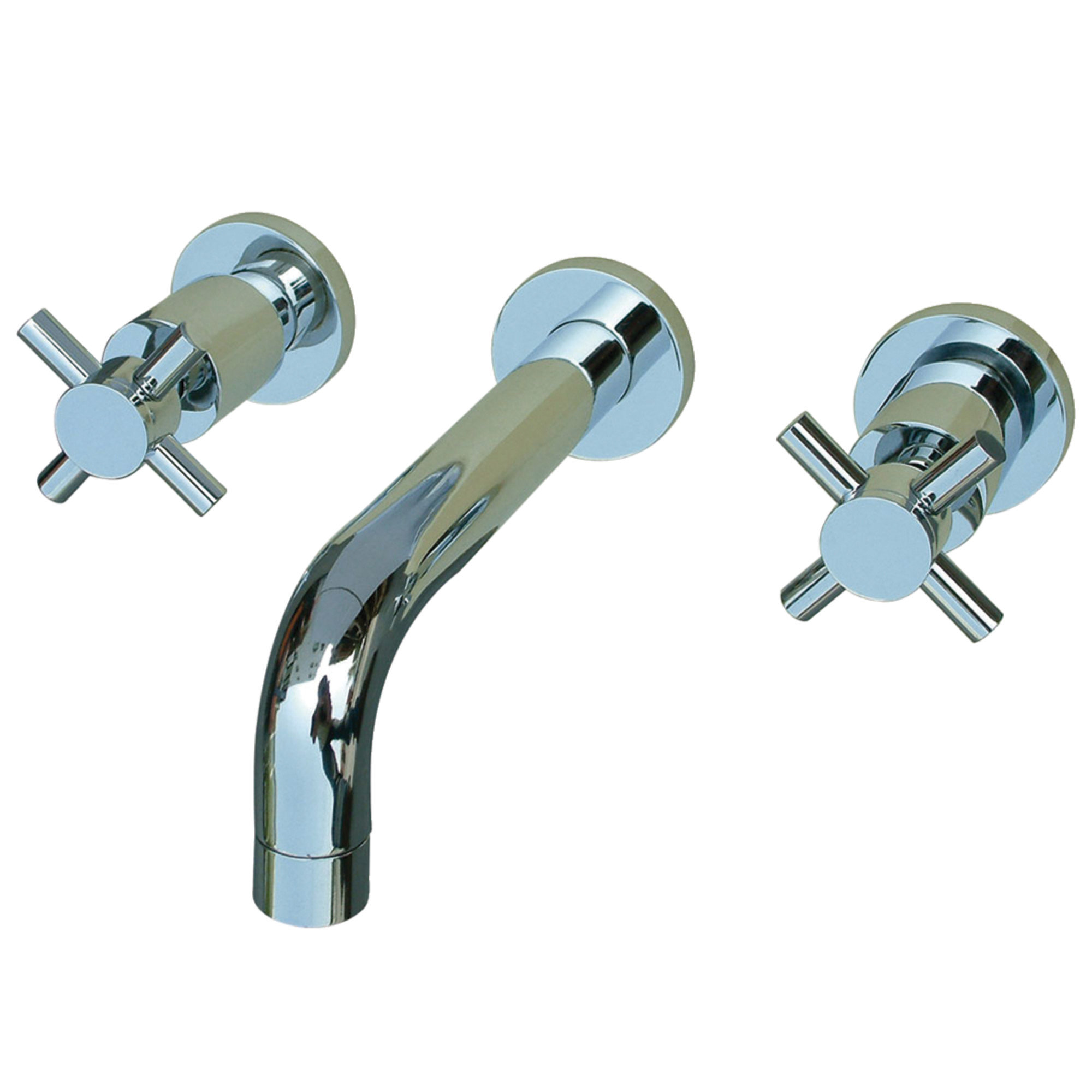 South Beach Double Cross Handle Wall Mount Vessel Sink Faucet