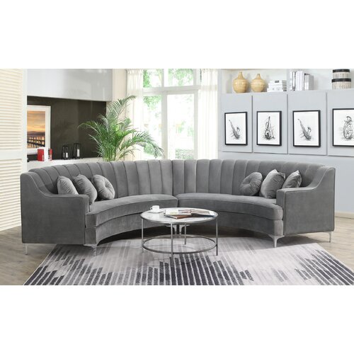 Mercer41 Steubenville 2 - Piece Upholstered Sectional & Reviews 