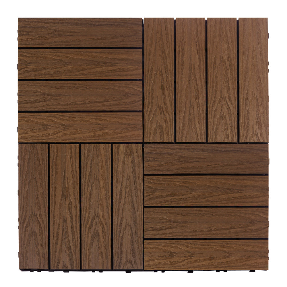 Newtechwood Naturale Composite 12 X 12 Interlocking Deck Tiles