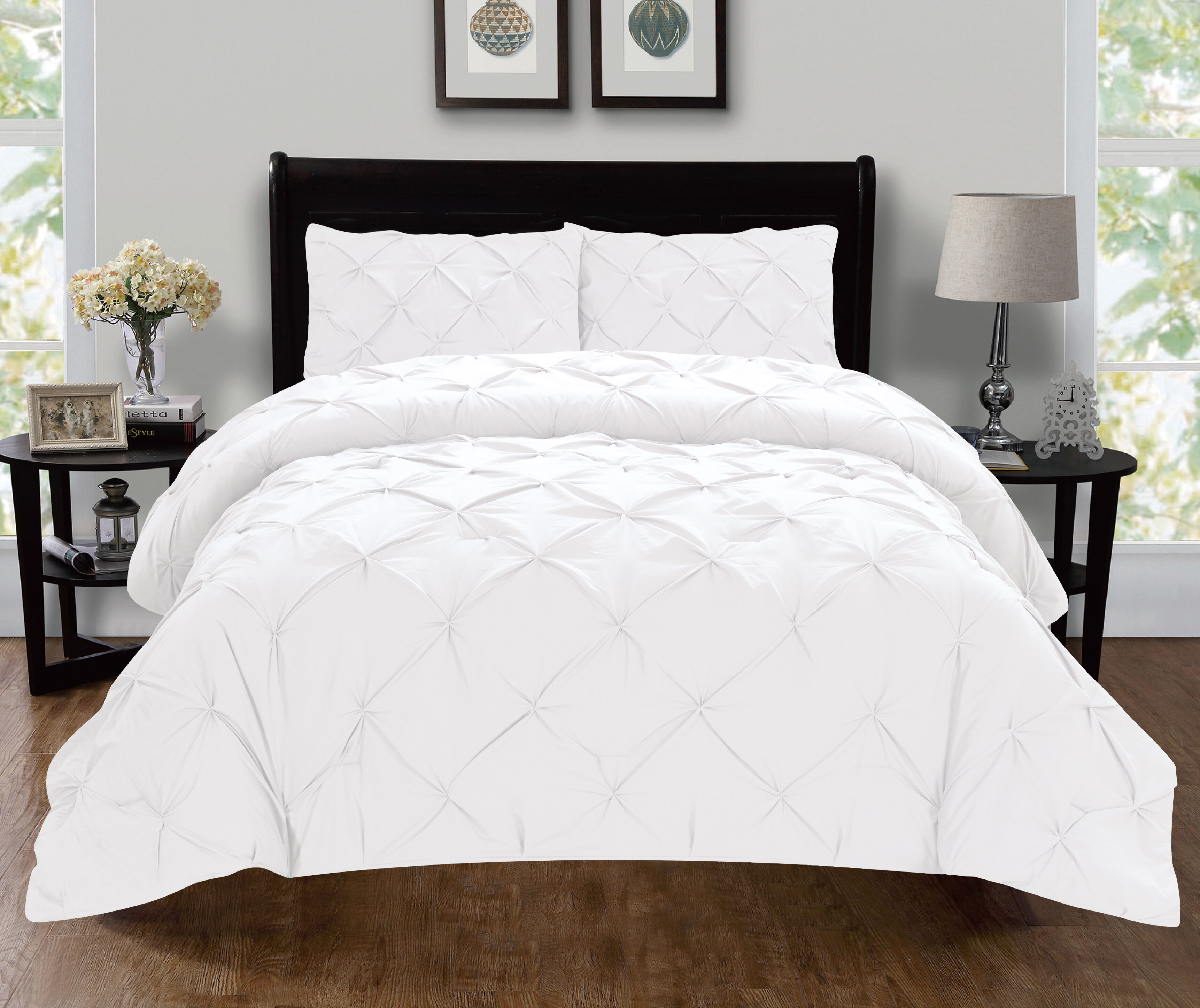 House Of Hampton Zada Pintuck Reversible Duvet Cover Set Reviews