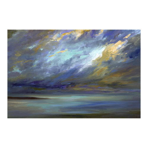 Sky over the Coast 2.25m x 3.36m Textured Matt Peel & Stick Wall Mural East Urban Home