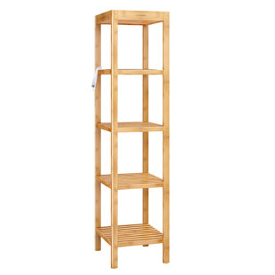 tall narrow metal shelving unit