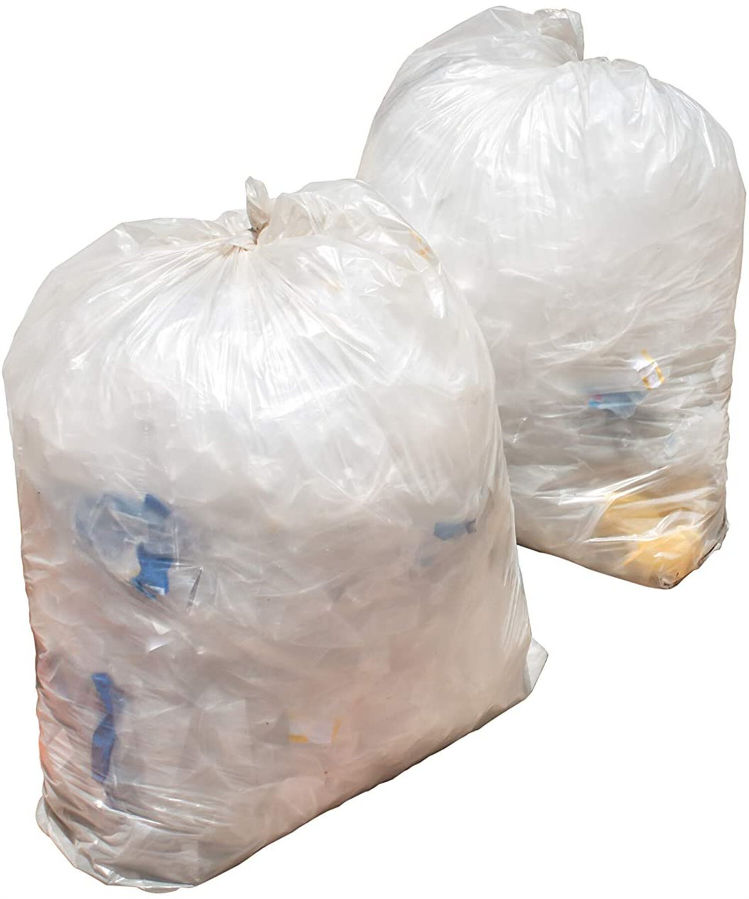 32/Case Garbage Bags Clear Heavy Duty 55-60 Gallon 3 mil Contractor Trash Bags