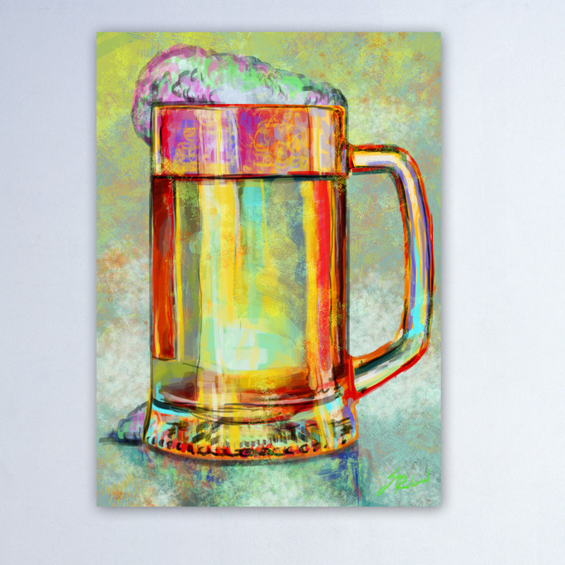 Oliver Gal Hatcher And Ethan Beer Mug Print On Wrapped Canvas