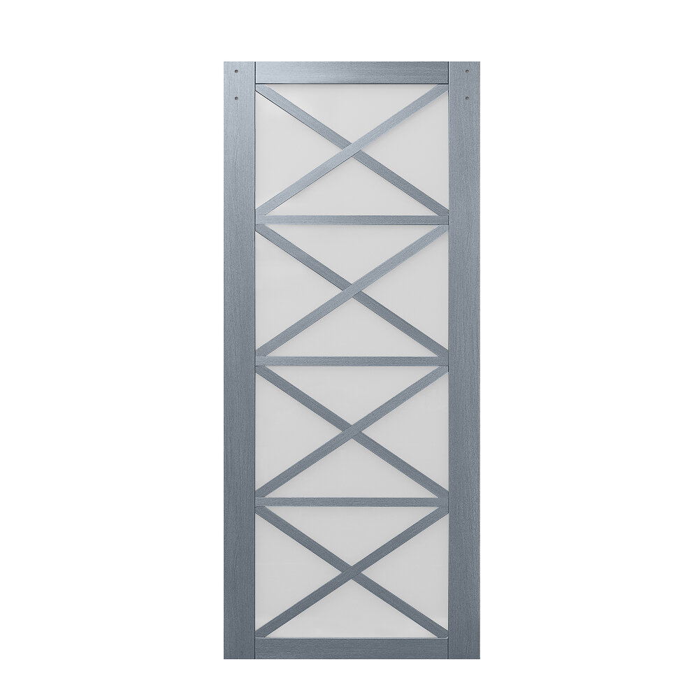 Renin Crochet Multi-X Design Glass Barn Door withoutout Installation ...