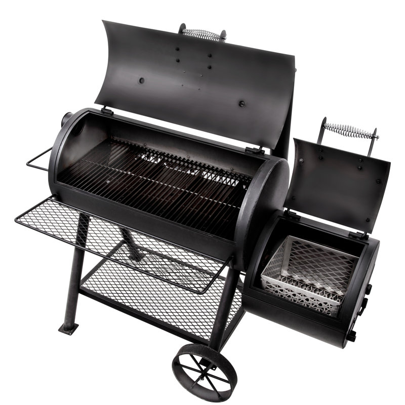Oklahoma Joe S Highland Reverse Flow Offset Charcoal Smoker And