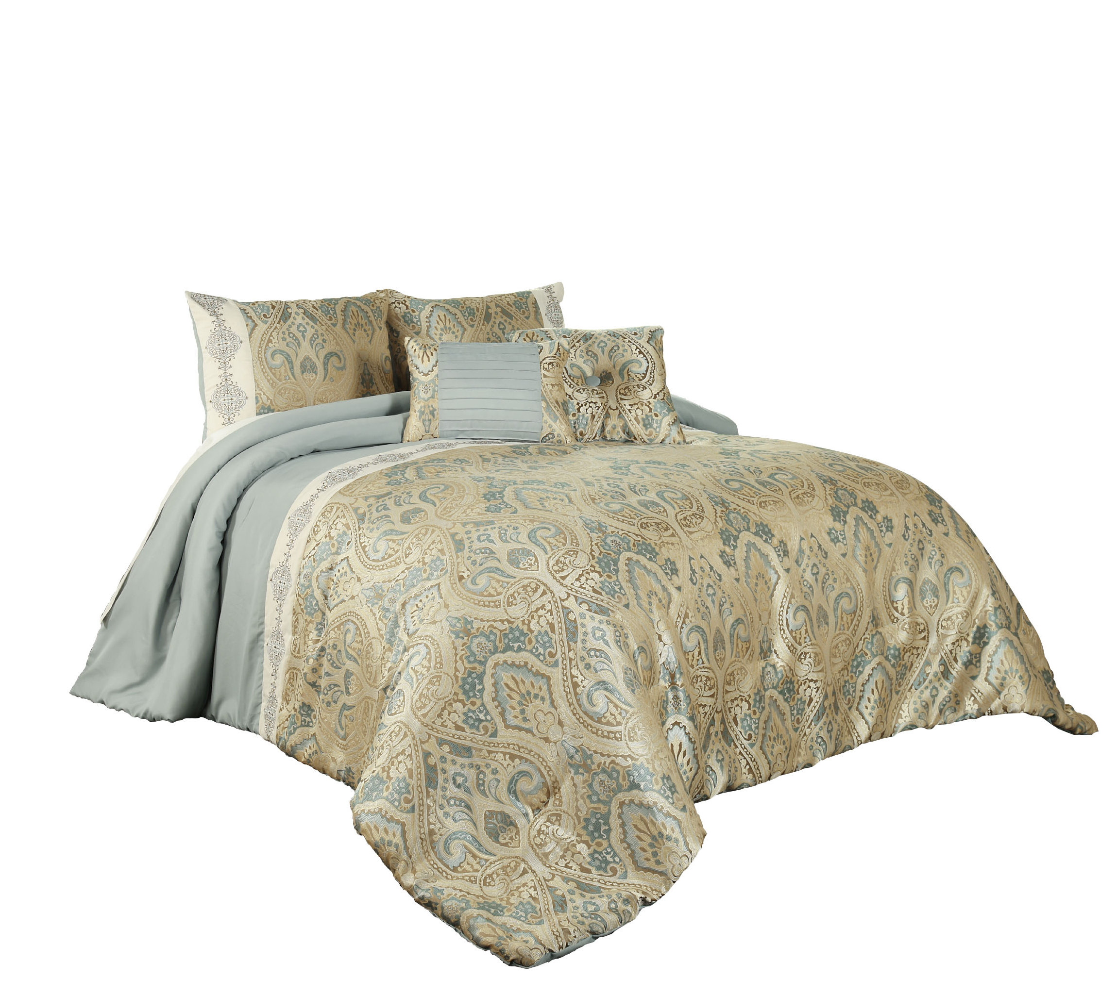 Charlton Home Osburn 7 Piece Reversible Comforter Set Reviews