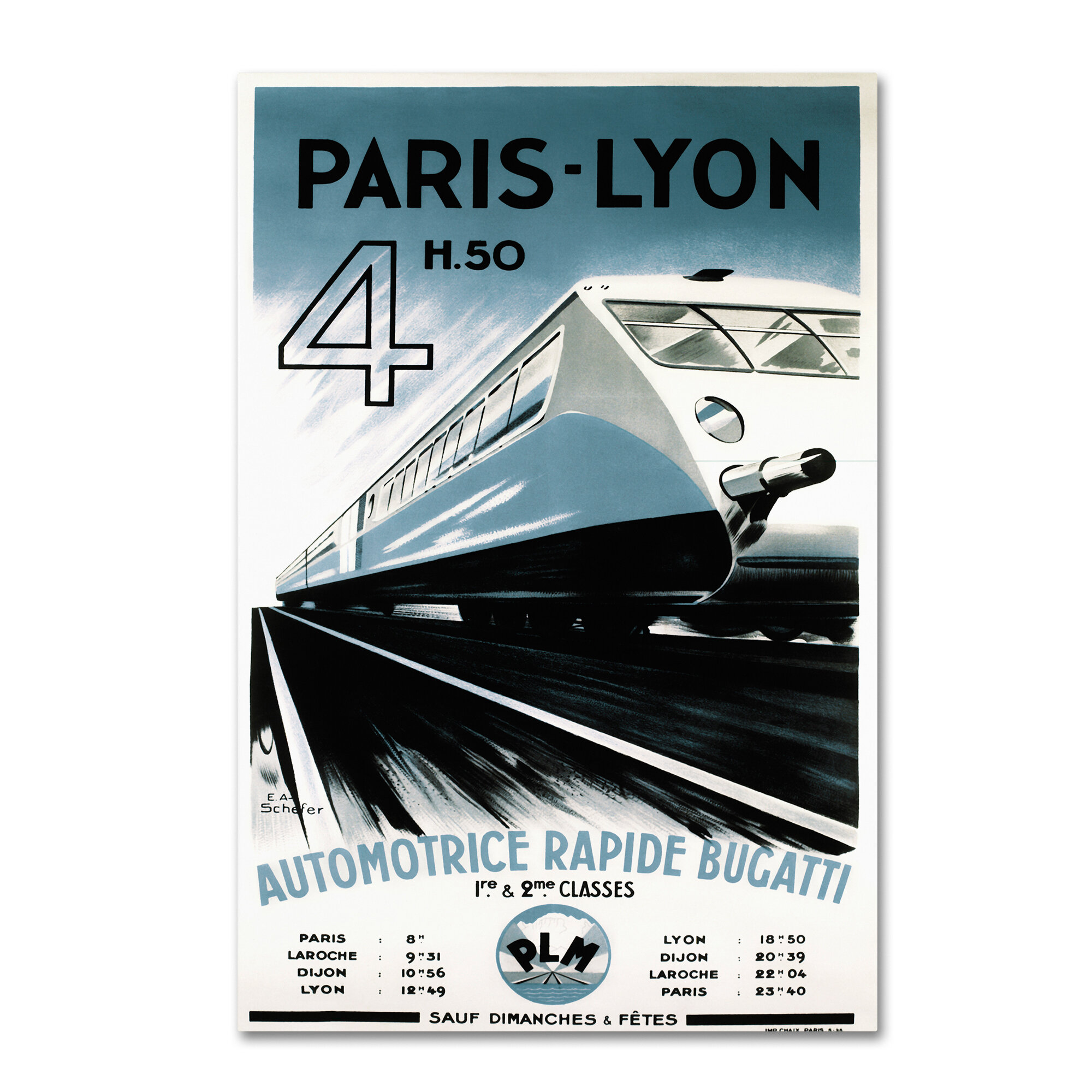 Trademark Art Paris Lyon Train Wall Art On Wrapped Canvas Wayfair