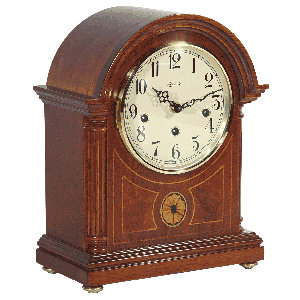Barrister Styled Mechanical Operated Mantel Clock in Mahogany