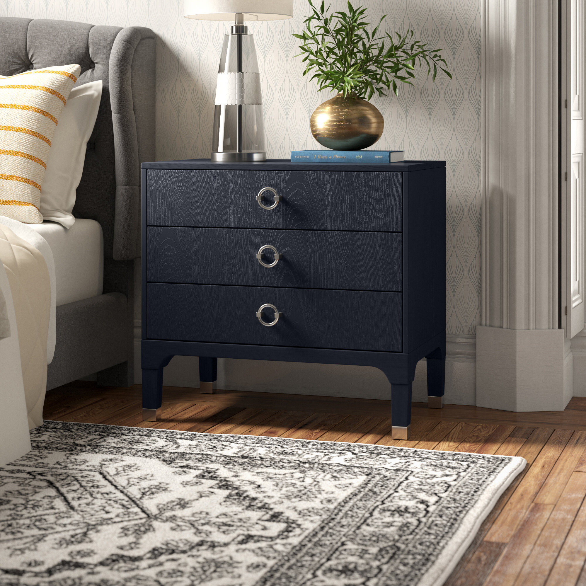 Blue Felt Lined Drawers Nightstands You Ll Love In 2021 Wayfair