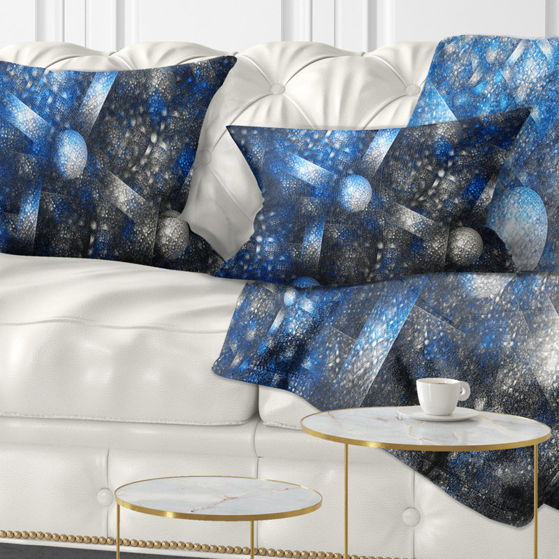 East Urban Home Abstract Crystal Cell Dark Steel Texture Lumbar Pillow Wayfair