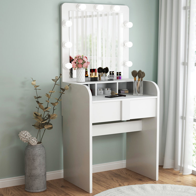 lighted desk mirror