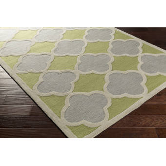 Red Barrel Studio Corson Geometric Handmade Tufted Gray Silver Area Rug Reviews Wayfair
