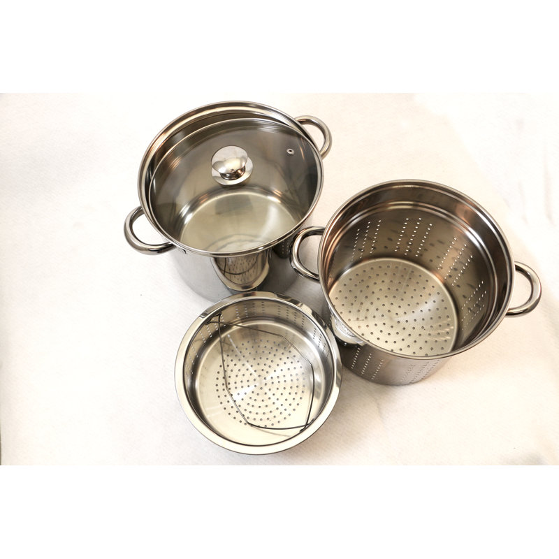 Cook Pro 4 Piece Excel Stainless Steel Pasta Cooker Multi Pot Set