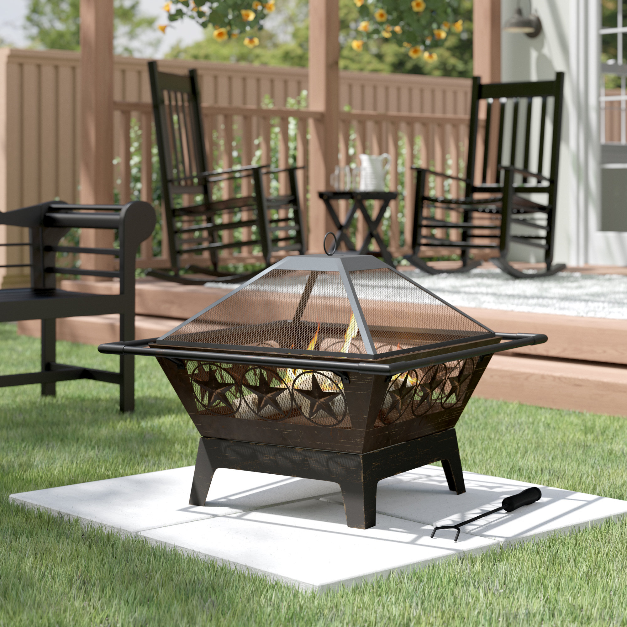 Sol 72 Outdoor™ Roswita Steel Wood Burning Fire Pit & Reviews 