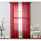 Bright Red Sheer Curtains Wayfair